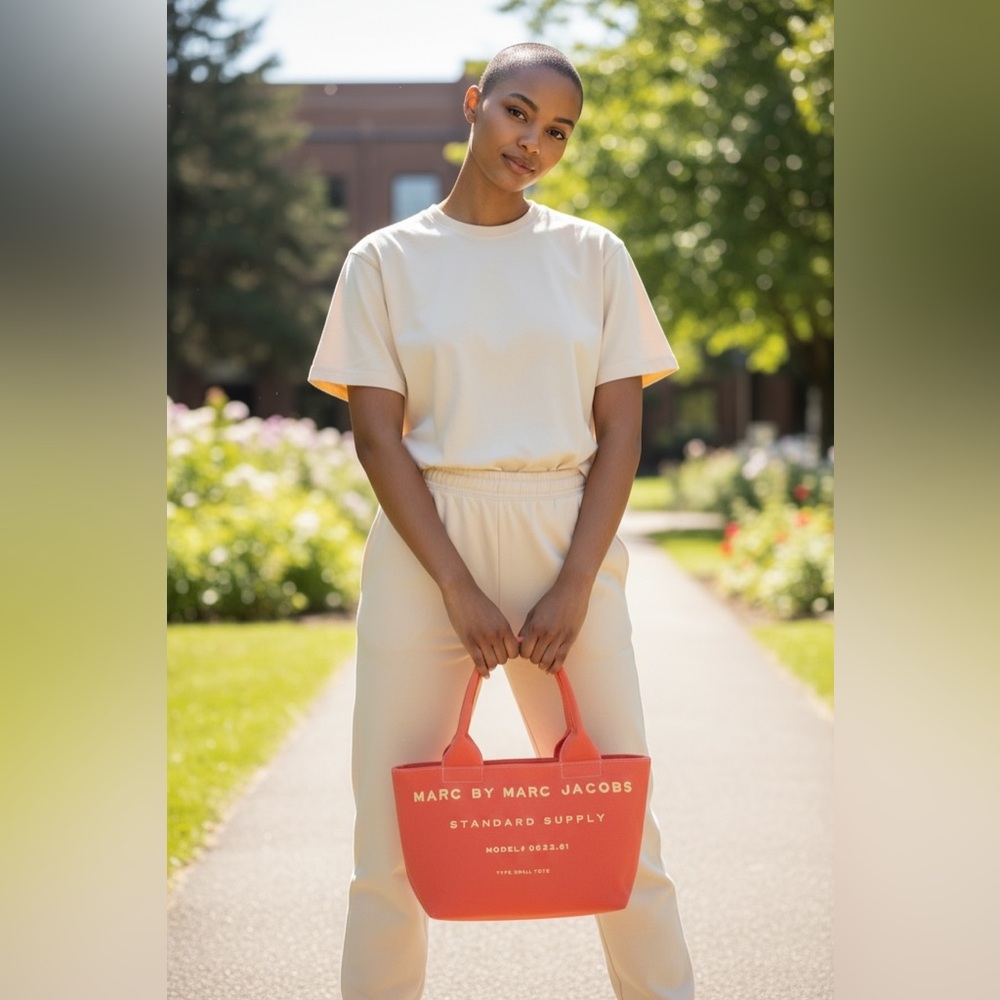 Marc by Marc Jacobs Orange/Peachy Small Standard Supply Tote Bag